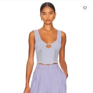 SOVERE Blue Ice Knit Crop Top